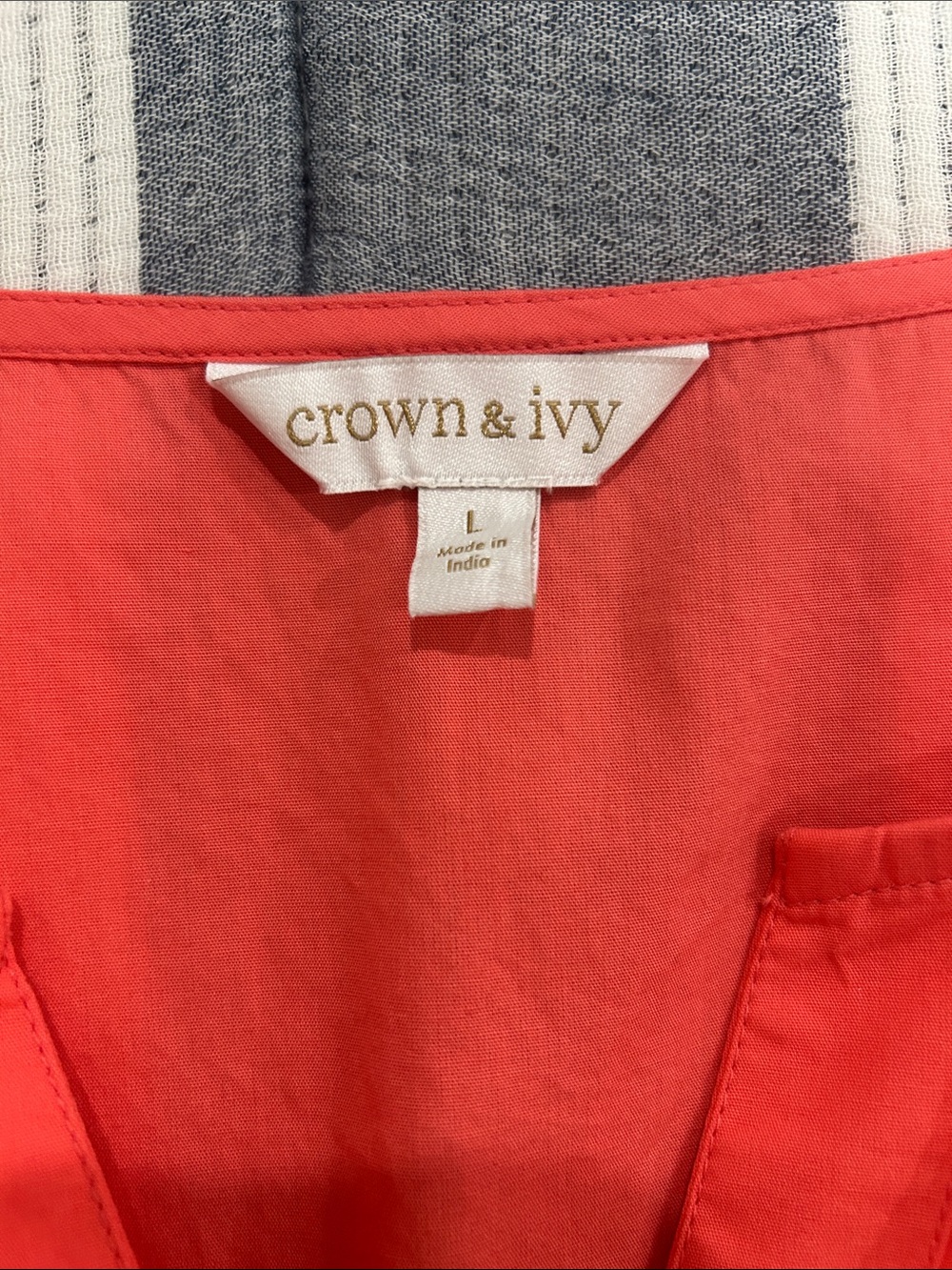 crown & ivy Coral Tiered Maxi Dress with Smocked Waist - Picture 2 of 2